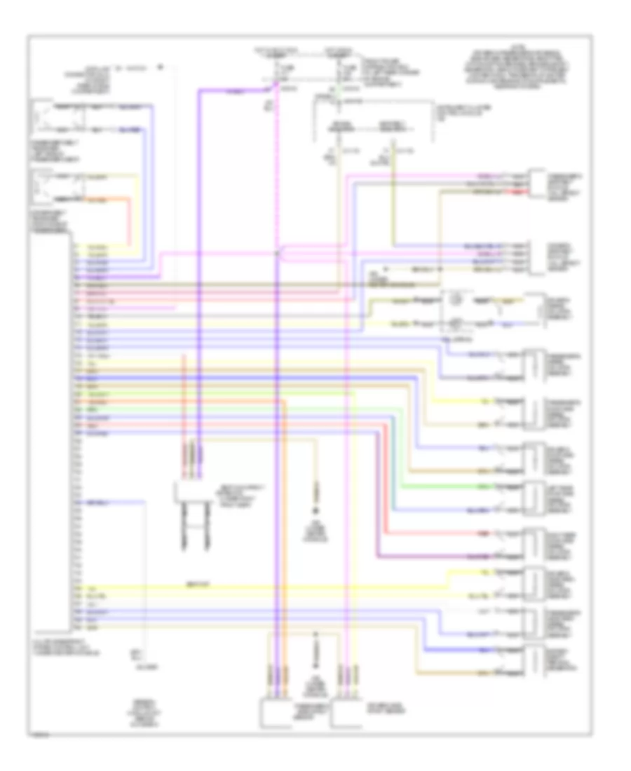 Supplemental Restraints Wiring Diagram, Except Convertible for BMW 323i 1999