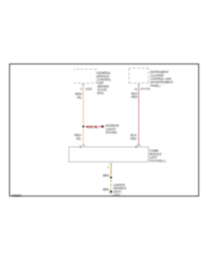 Chime Wiring Diagram Except Convertible for BMW 323i 1999