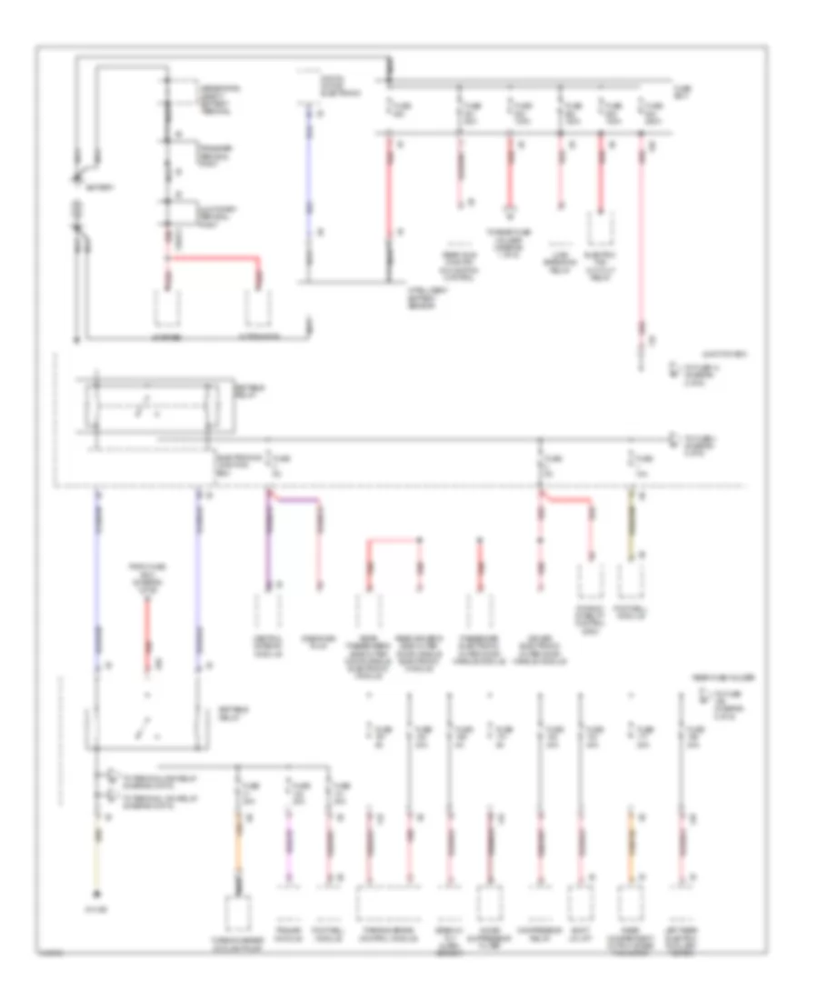 Power Distribution Wiring Diagram 1 of 6 for BMW 750i 2009