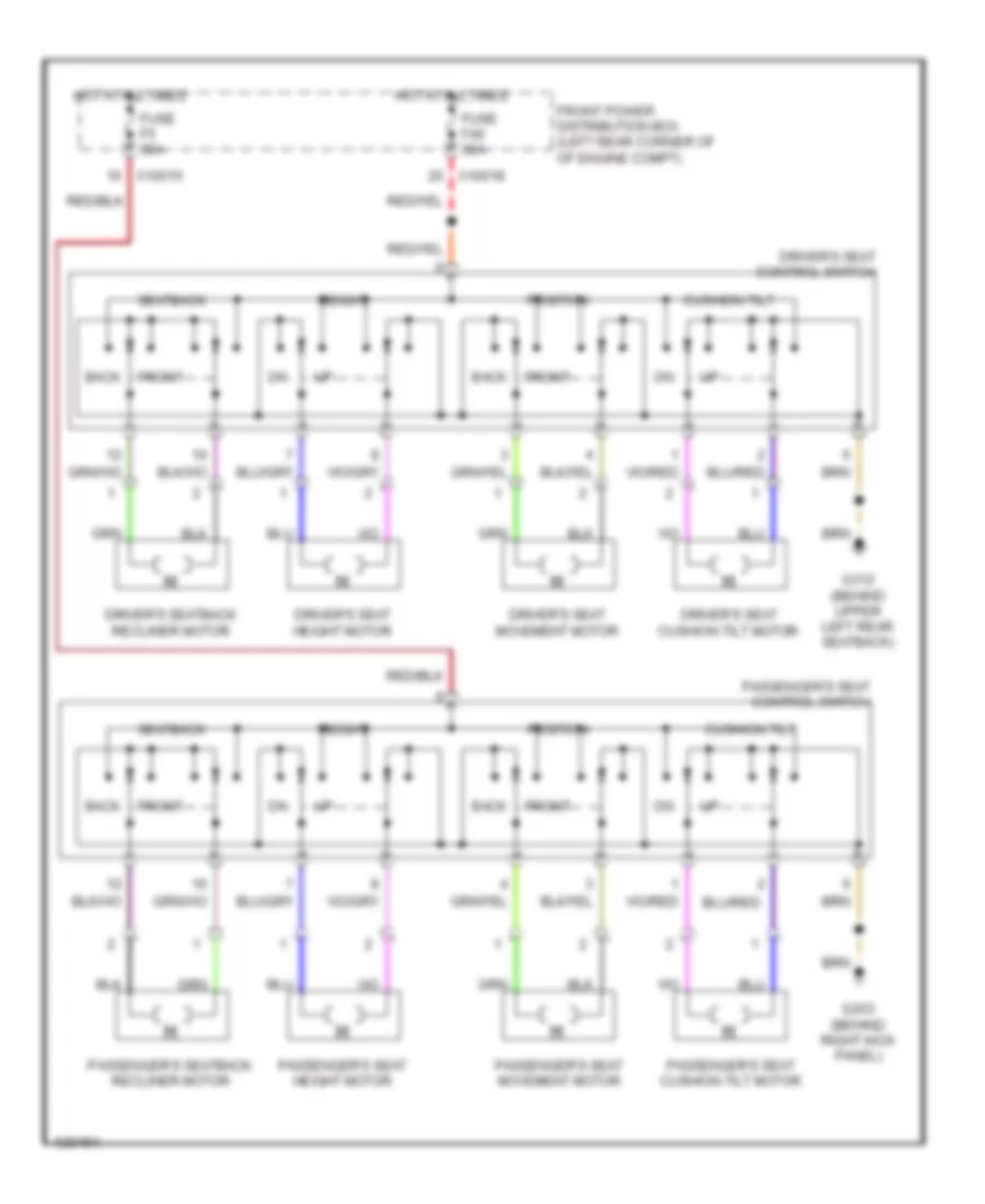 Power Seats Wiring Diagram for BMW 323is 1999