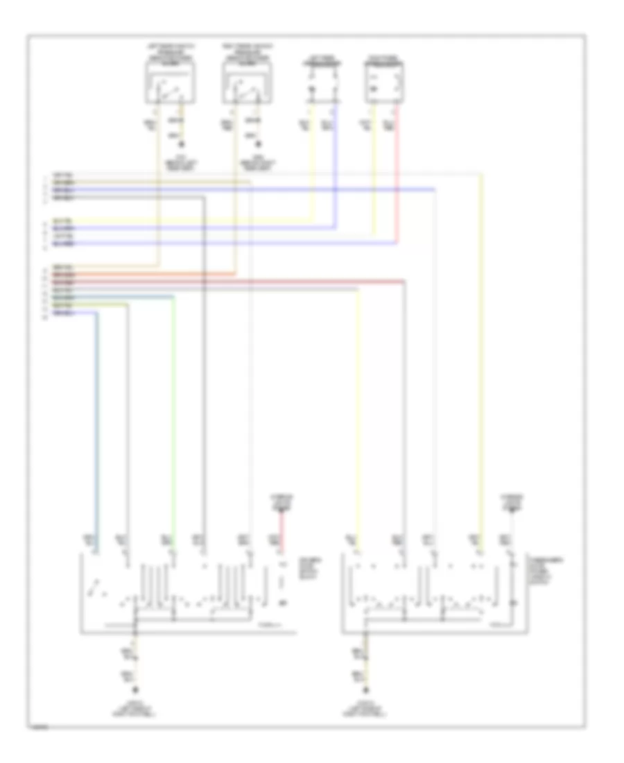 Power Windows Wiring Diagram, Except Convertible (2 of 2) for BMW 328i 1999