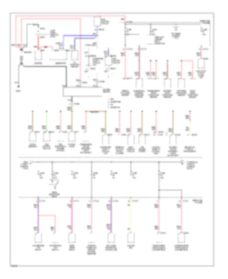 Power Distribution Wiring Diagram 1 of 6 for BMW 650i 2006