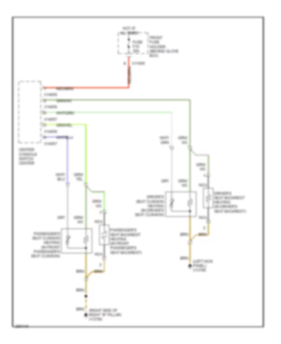 Heated Seats Wiring Diagram for BMW 650i 2006