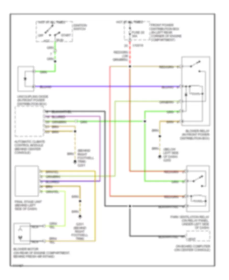Park Ventilation Wiring Diagram for BMW 328is 1999