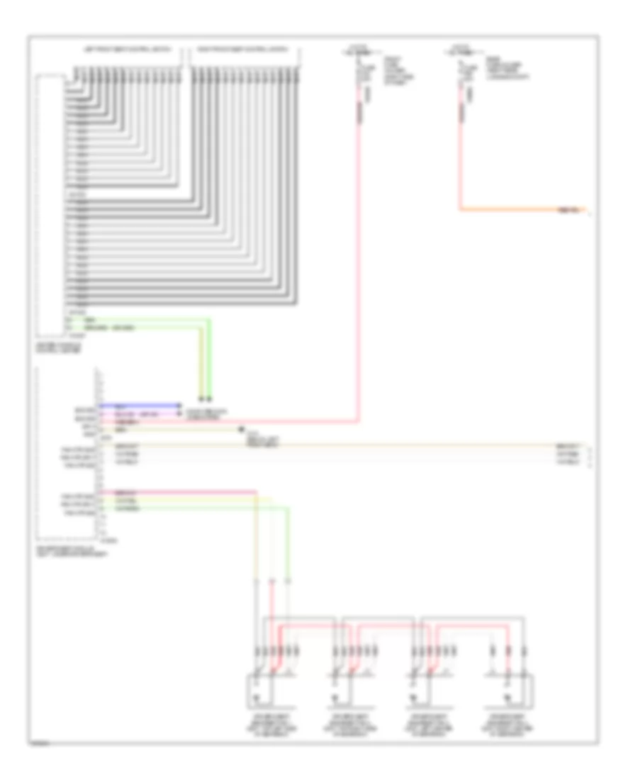 Front Seat Ventilation Wiring Diagram, without Lumbar (1 of 2) for BMW 750i 2006