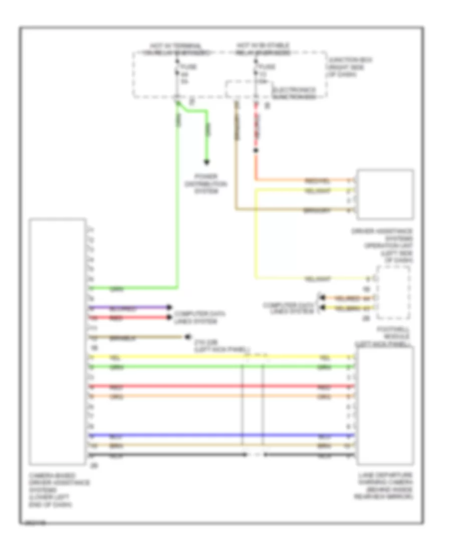 Lane Departure Warning Wiring Diagram with Camera for BMW 750i ActiveHybrid 2011