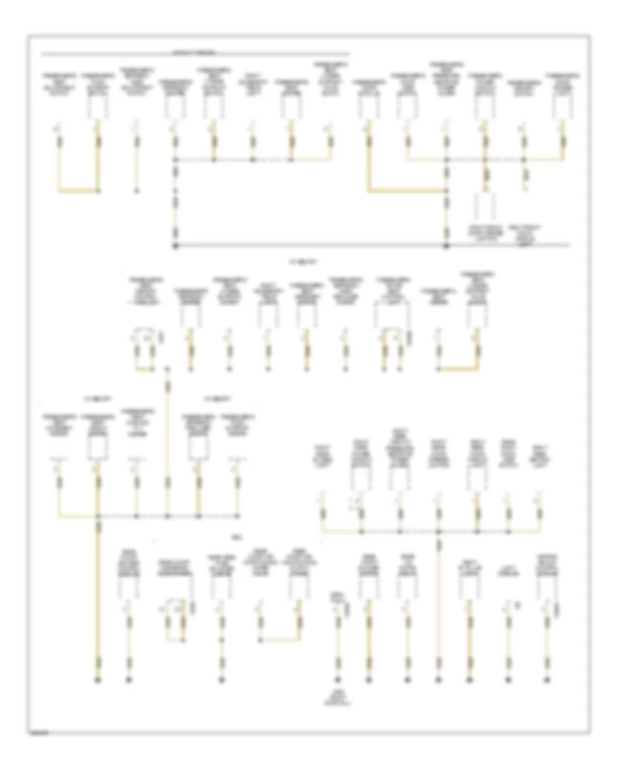 Ground Distribution Wiring Diagram 3 of 7 for BMW 740i 1999