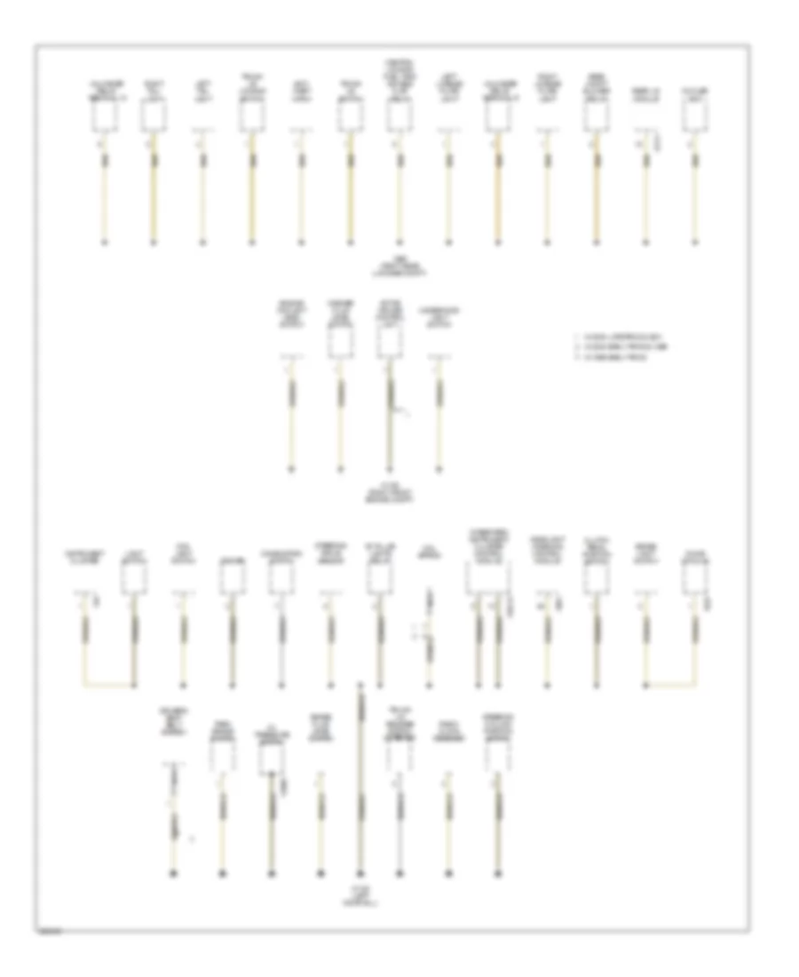 Ground Distribution Wiring Diagram 5 of 7 for BMW 740i 1999