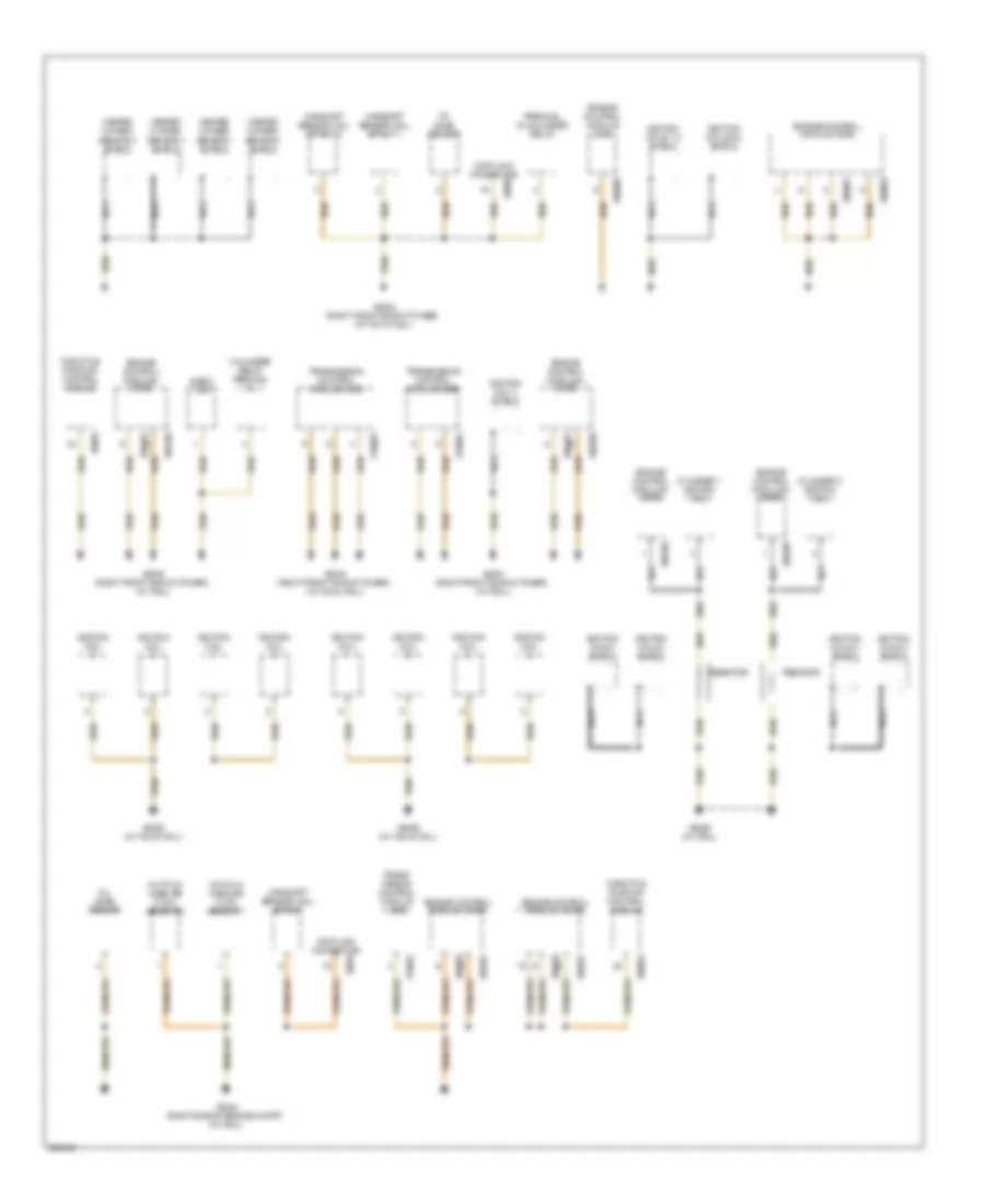 Ground Distribution Wiring Diagram 6 of 7 for BMW 740i 1999