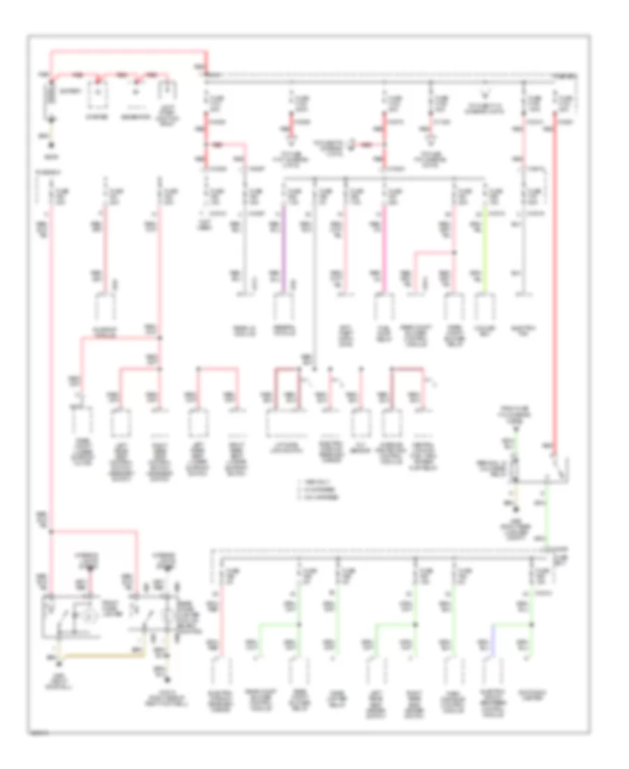 Power Distribution Wiring Diagram 1 of 6 for BMW 740i 1999
