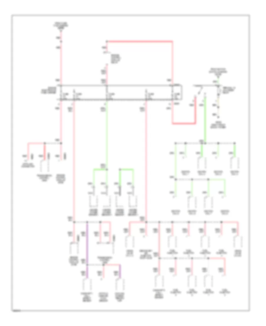 Power Distribution Wiring Diagram (3 of 6) for BMW 740i 1999
