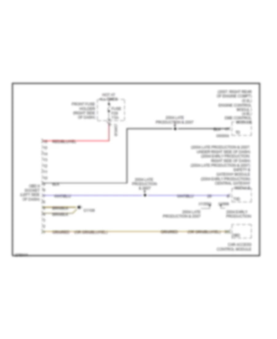 Data Link Connector Wiring Diagram for BMW 760Li 2006