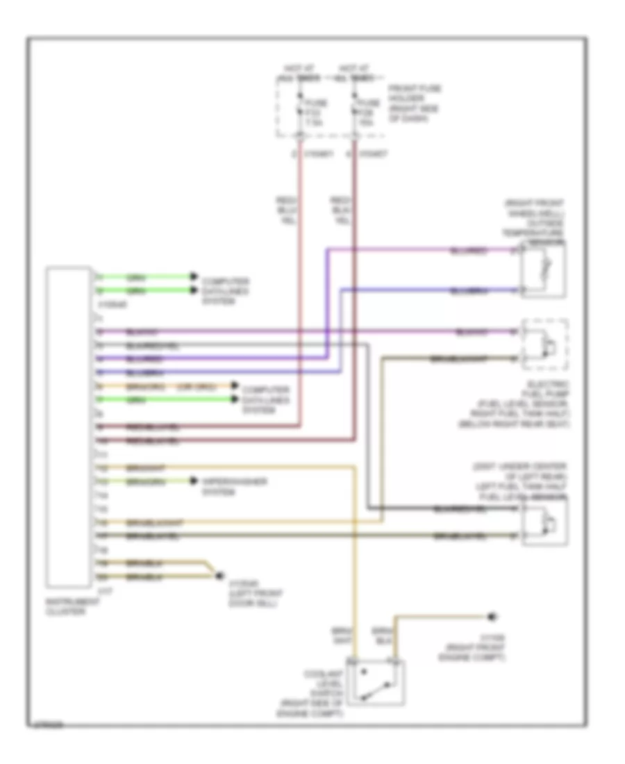 Instrument Cluster Wiring Diagram for BMW 760Li 2006