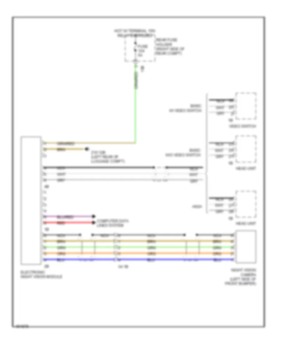 Electronic Night Vision Wiring Diagram for BMW 528i 2014