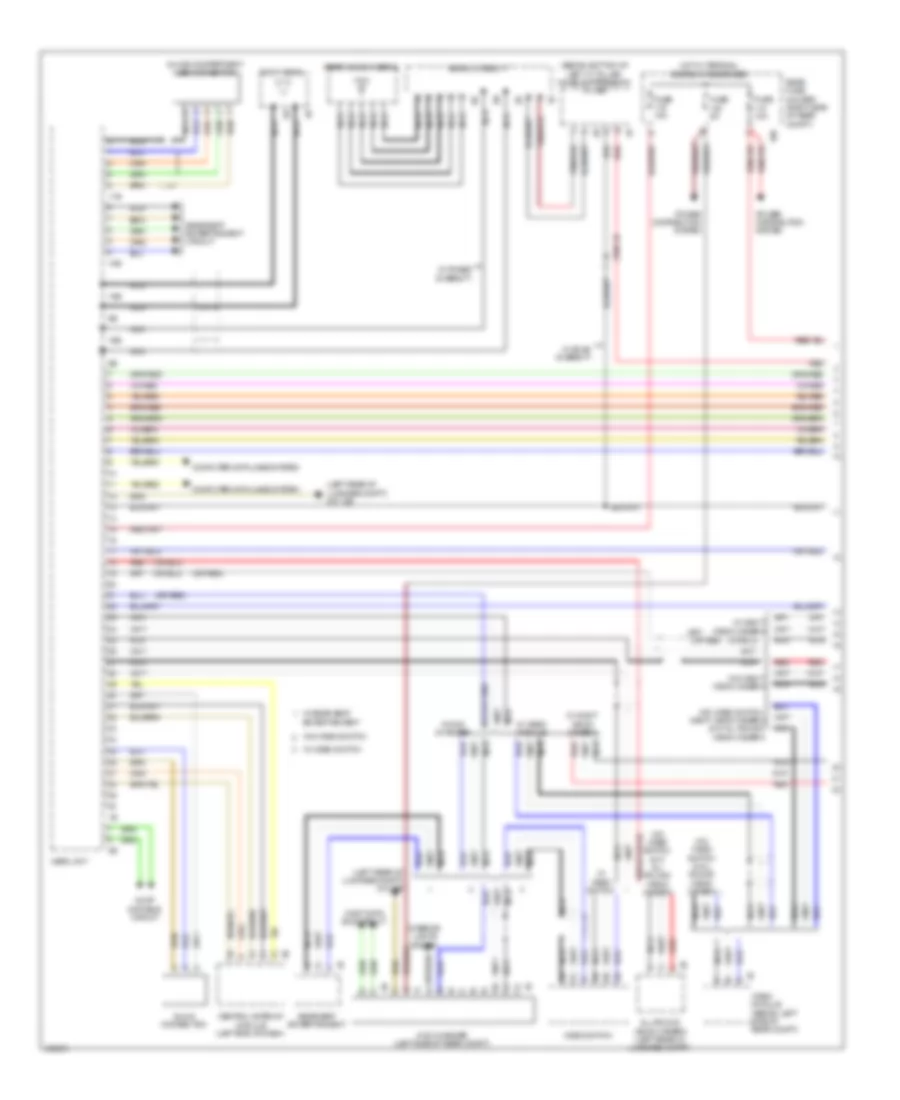 Navigation Wiring Diagram, with Hifi Radio without Active Sound Design (1 of 2) for BMW 528i 2014