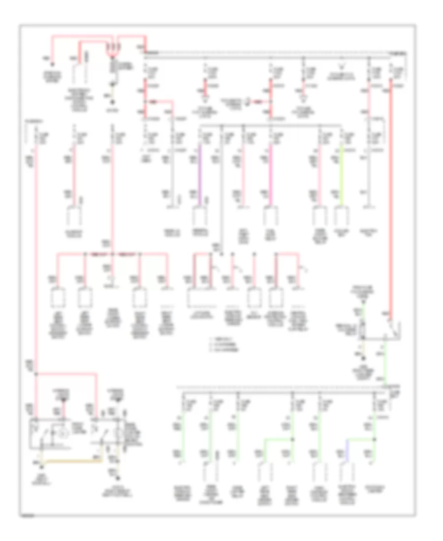 Power Distribution Wiring Diagram 1 of 6 for BMW 750iL 1999