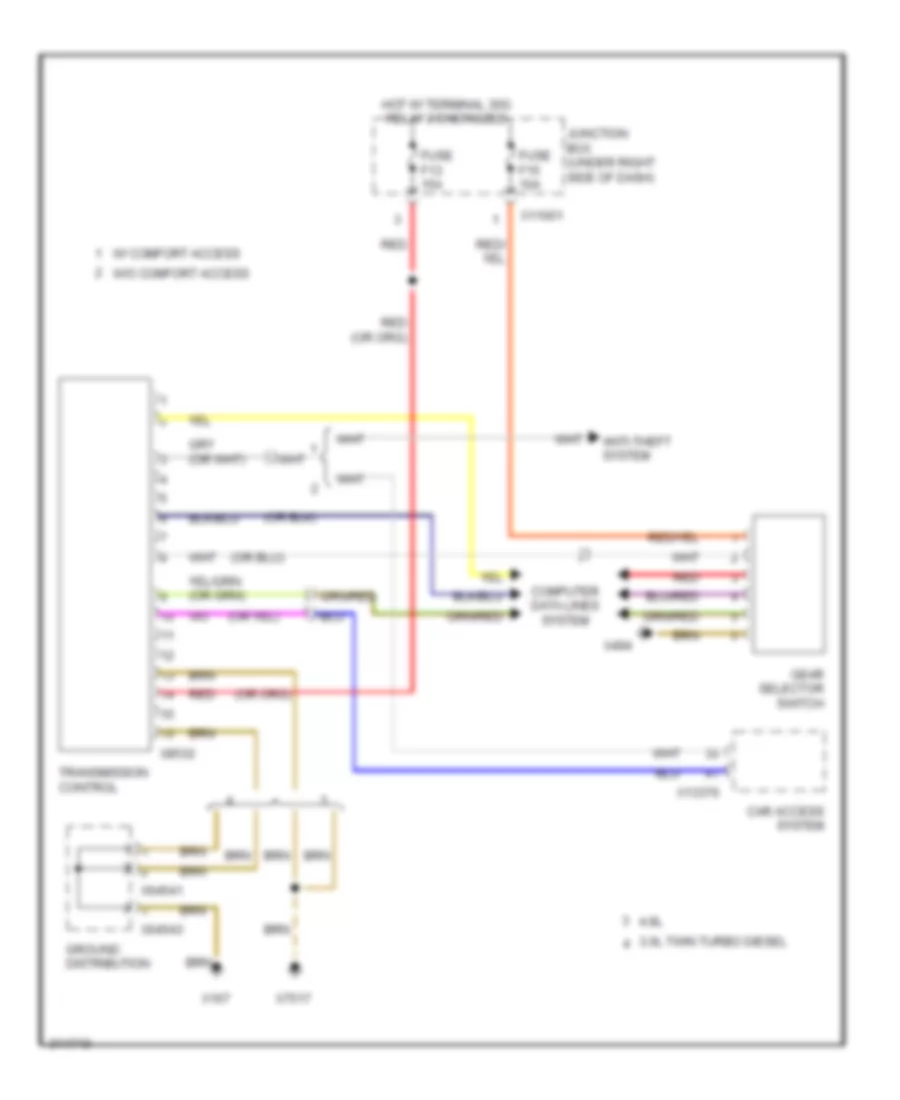 4 8L A T Wiring Diagram for BMW X5 30i 2009