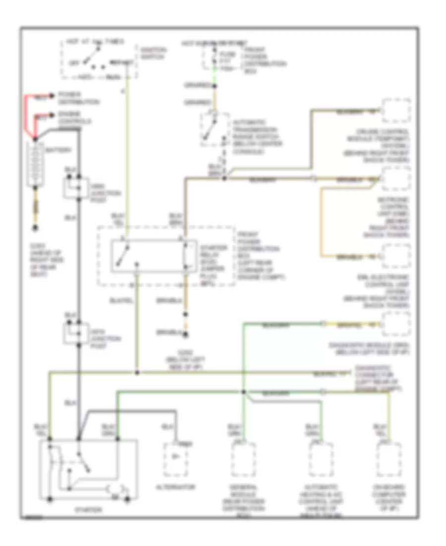 Starting Wiring Diagram for BMW 735iL 1991
