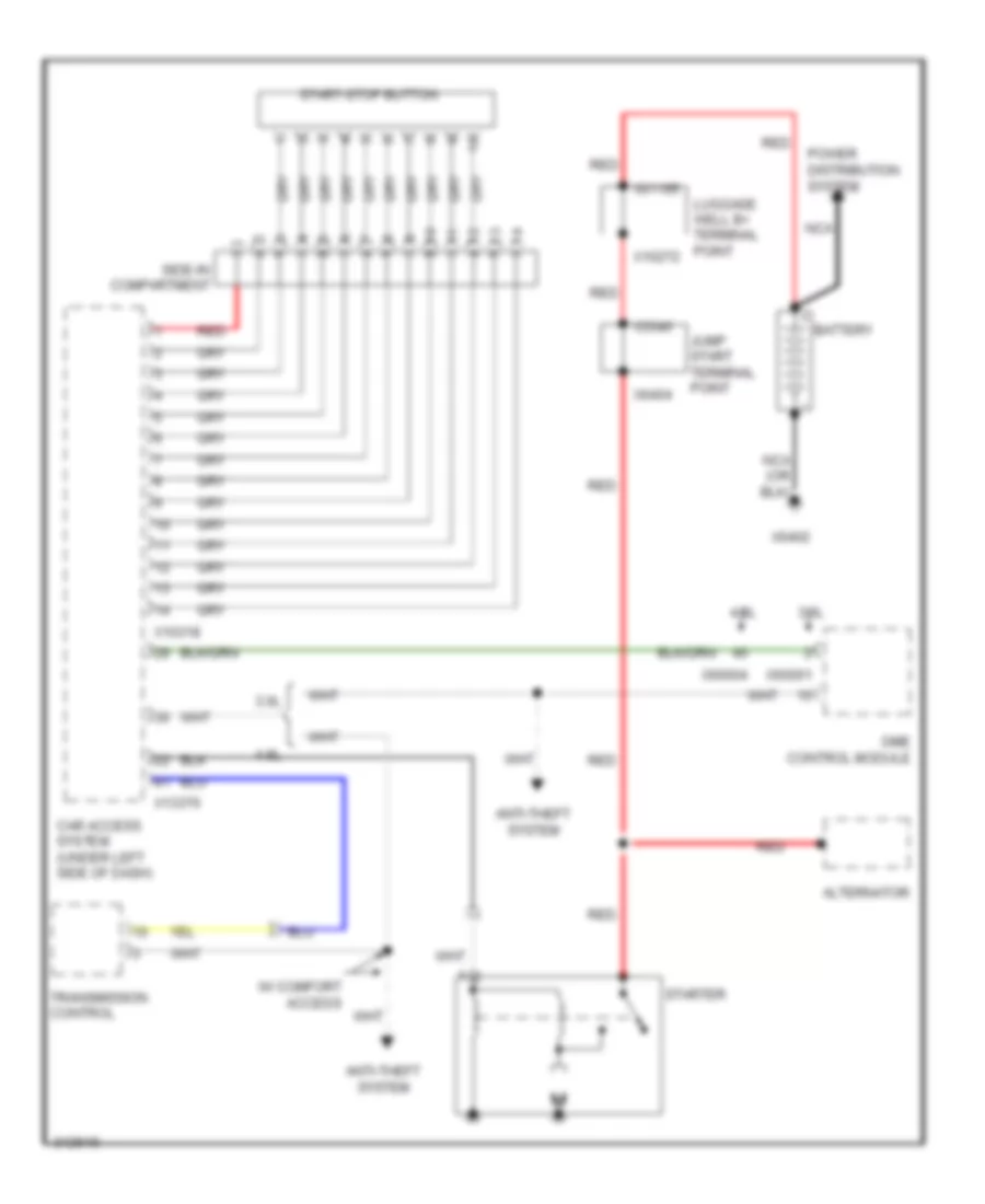 4.8L, Starting Wiring Diagram for BMW X5 35d 2009