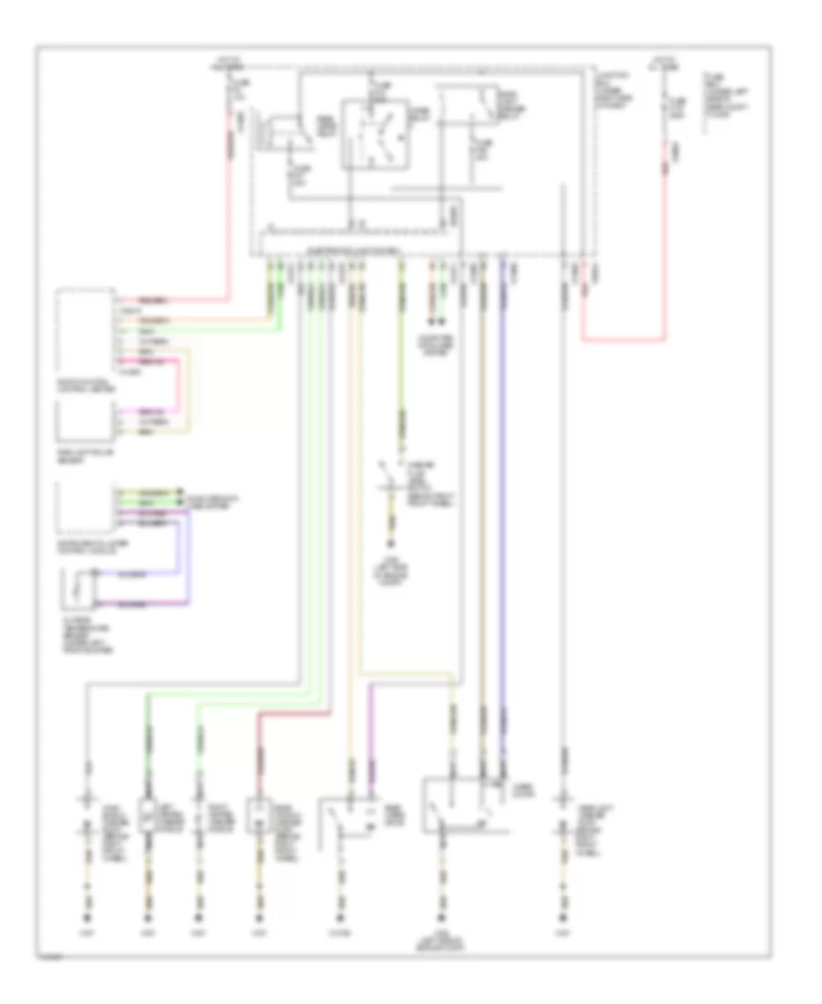 Электросхема стеклоочистителя, дворников и омывателя для BMW X5 35d 2009