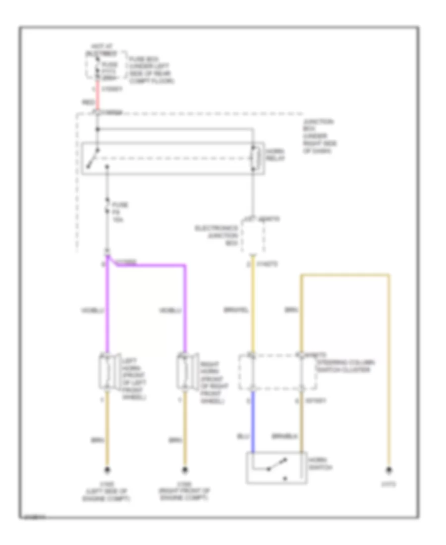 Horn Wiring Diagram for BMW X5 35d 2009