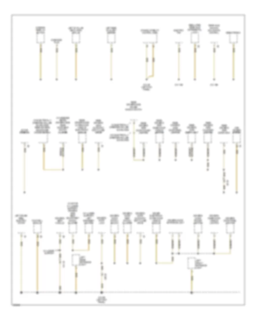 Ground Distribution Wiring Diagram 1 of 7 for BMW 740i 2012