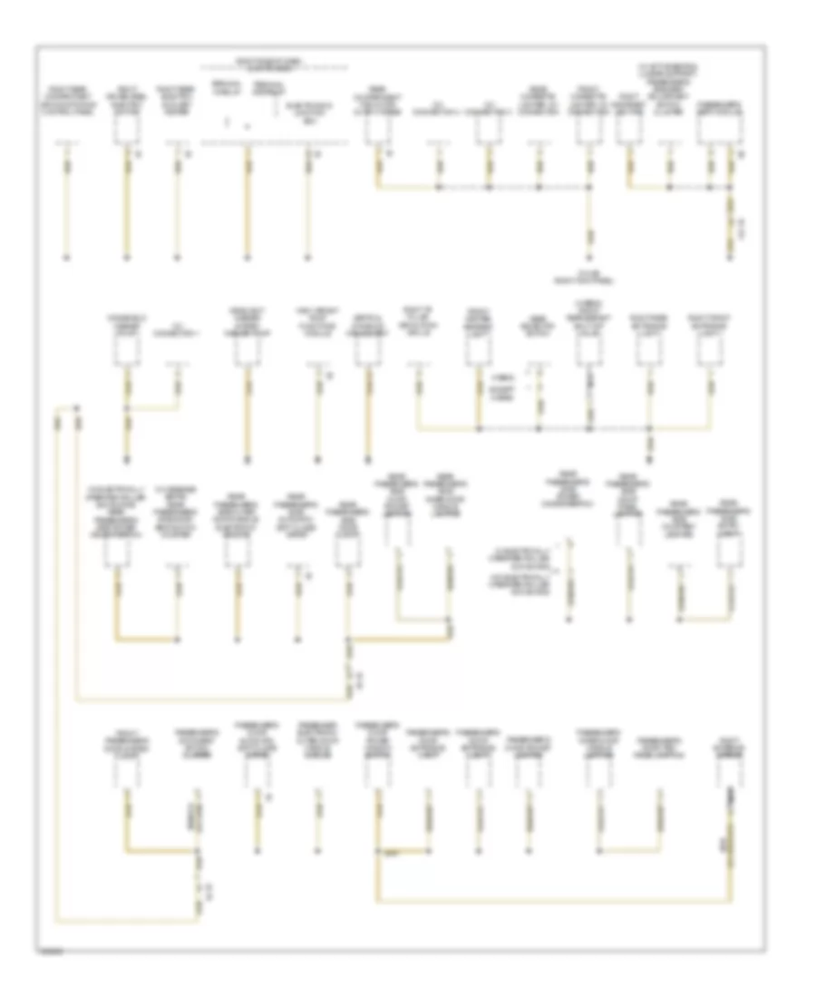 Ground Distribution Wiring Diagram (2 of 7) for BMW 740i 2012