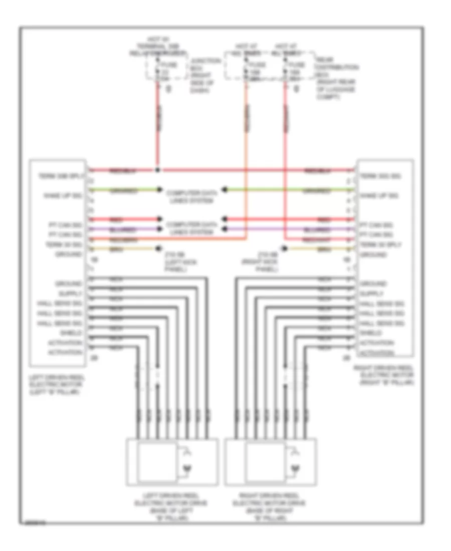 Passive Restraints Wiring Diagram for BMW 740i 2012