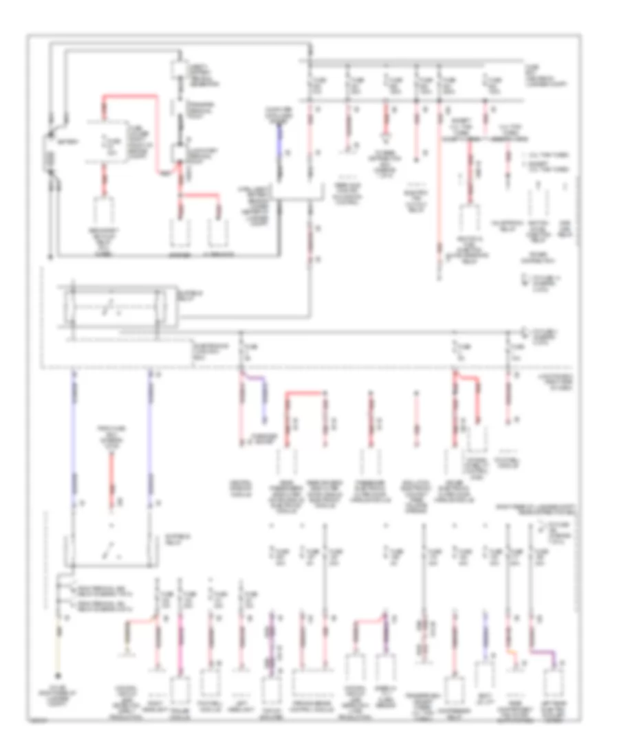 Power Distribution Wiring Diagram 1 of 8 for BMW 740i 2012