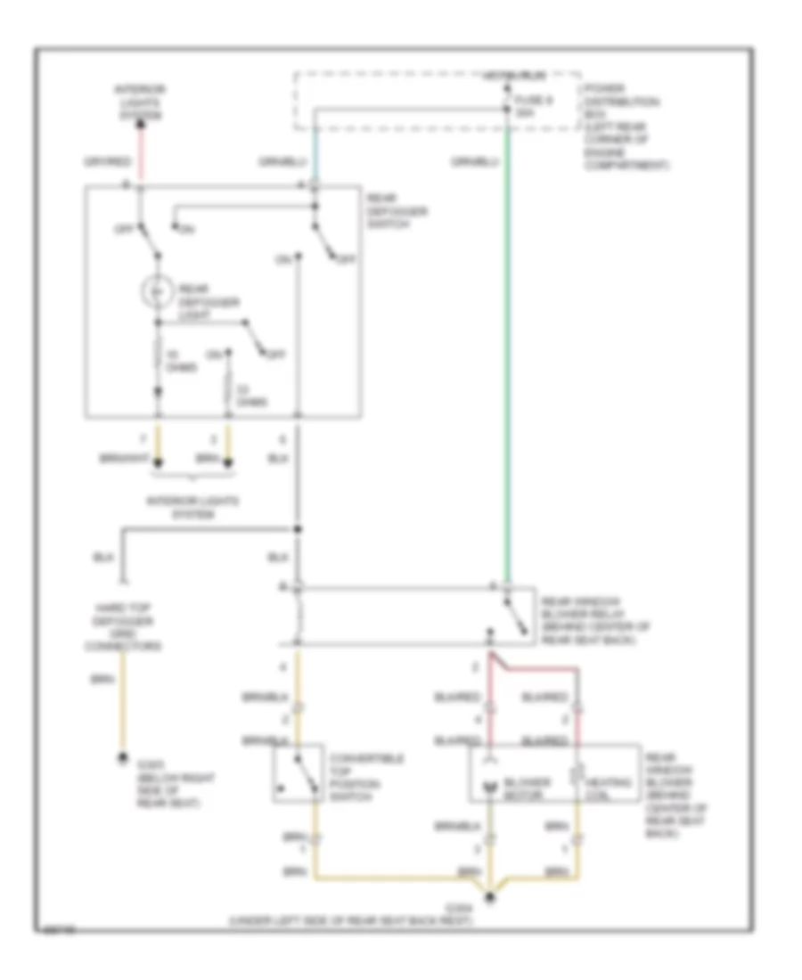Defogger Wiring Diagram Convertible for BMW 318is 1992
