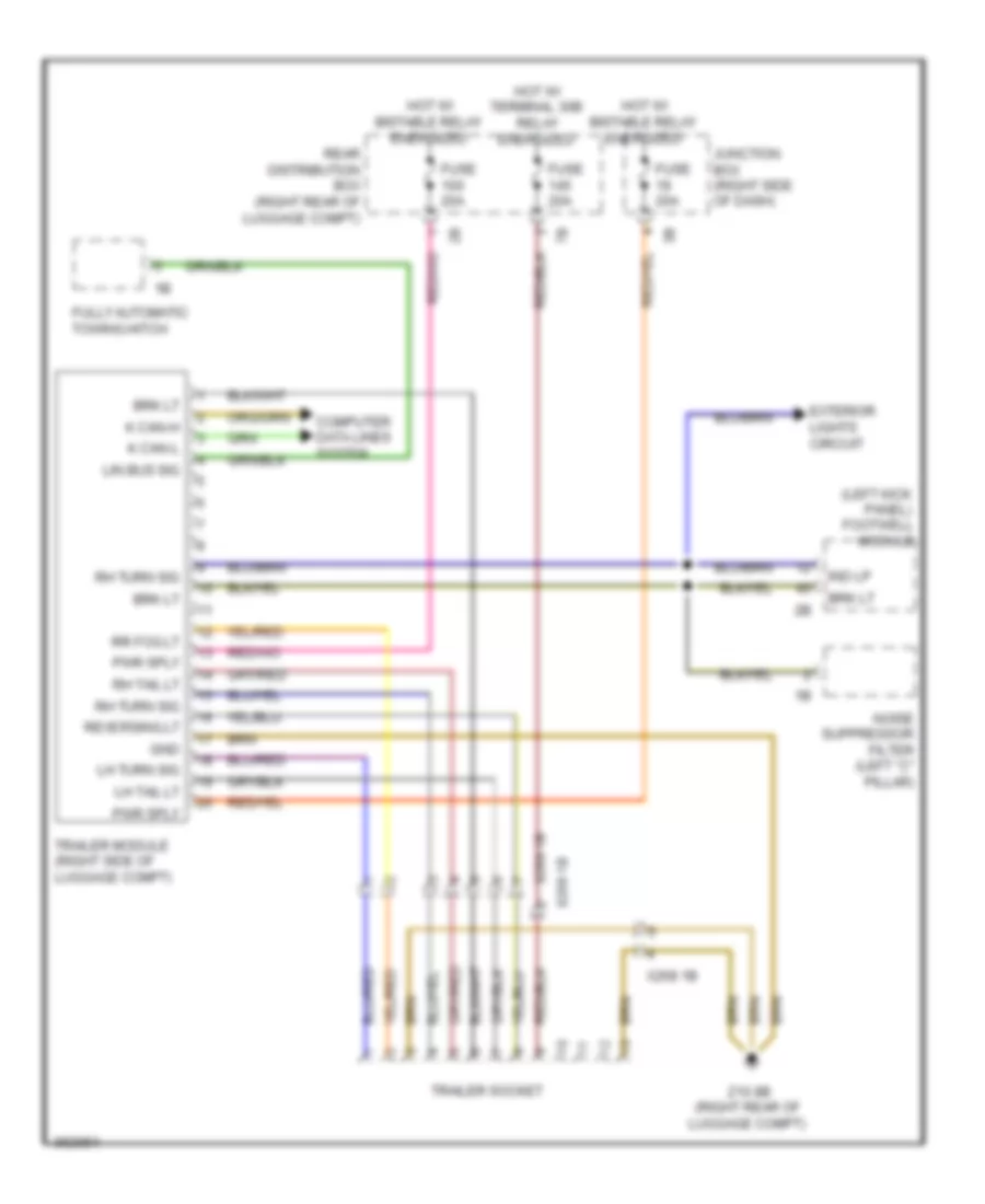 Trailer Tow Wiring Diagram for BMW 740Li 2012