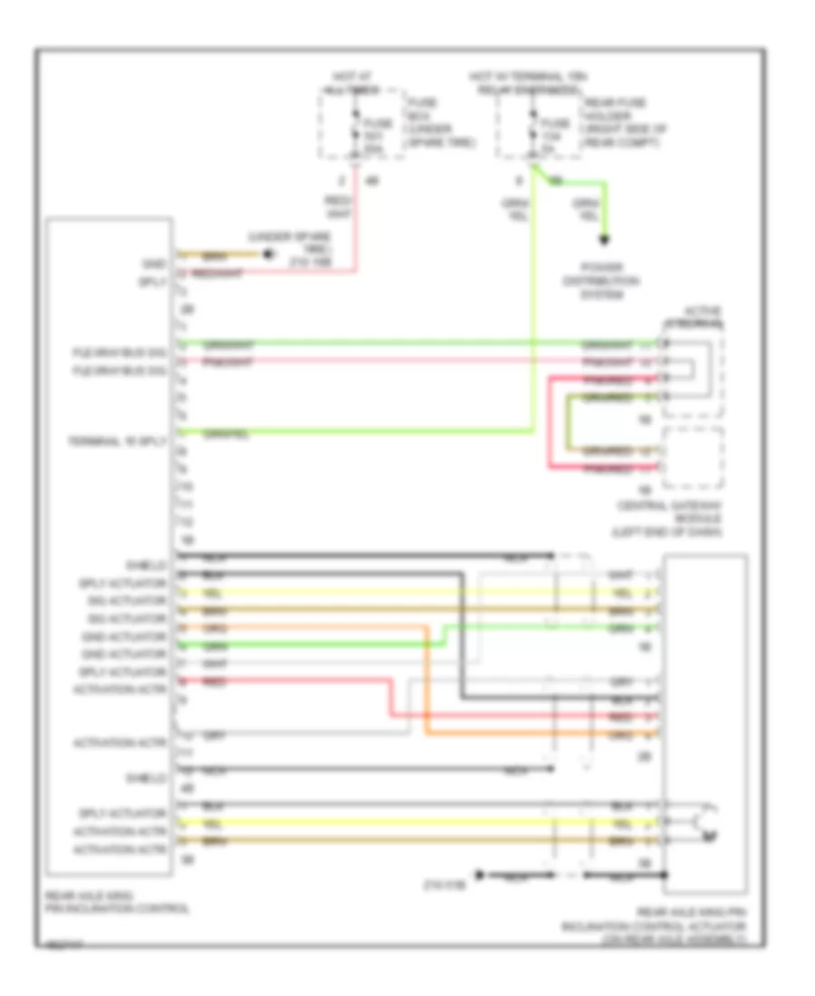 Rear Axle Wiring Diagram for BMW 535i 2014