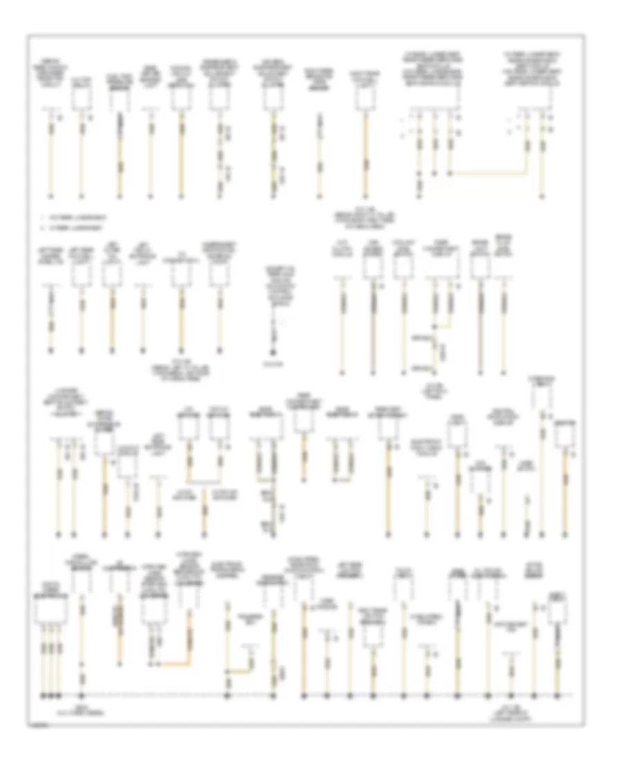 Ground Distribution Wiring Diagram 3 of 6 for BMW 535i 2014