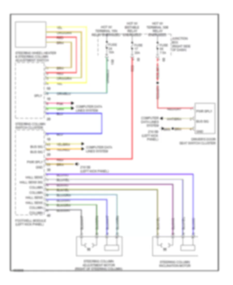 Steering Column Memory Wiring Diagram for BMW 535i 2014