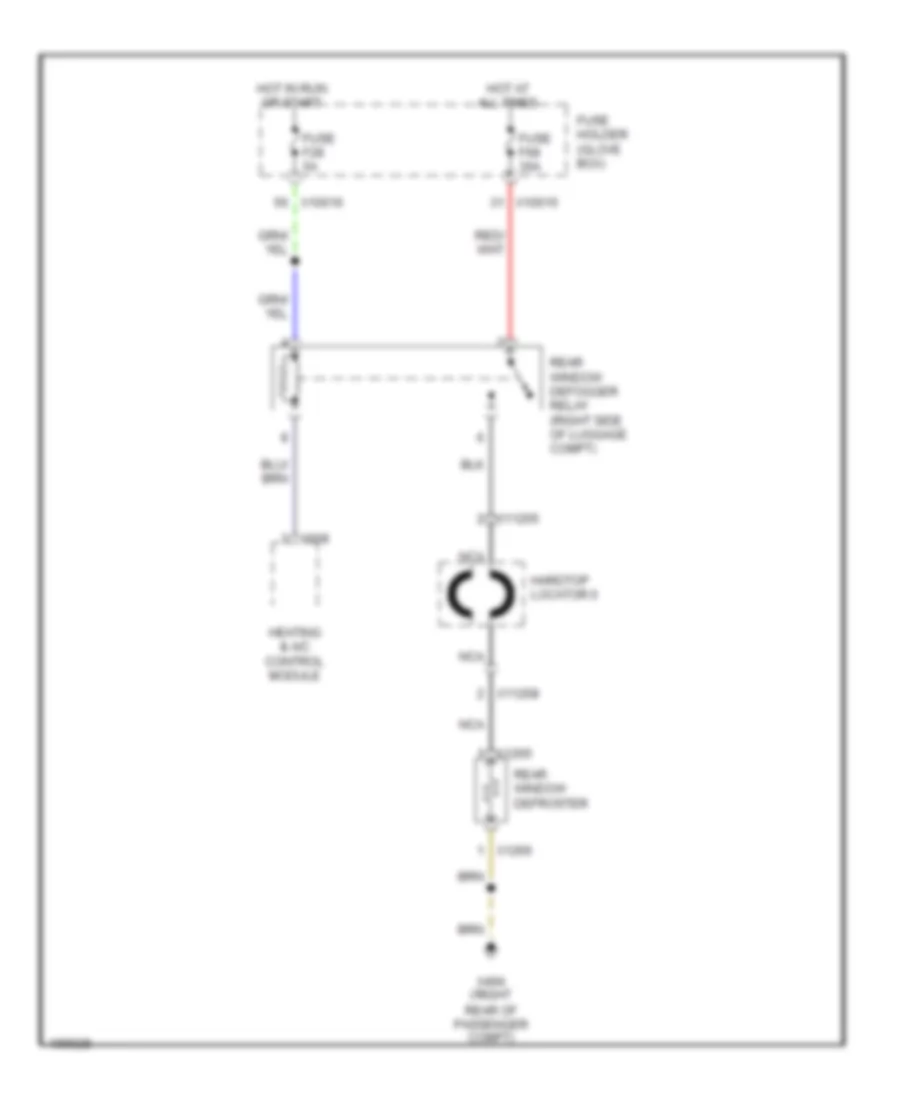 Defoggers Wiring Diagram, Convertible with Hardtop for BMW 328Ci 2000