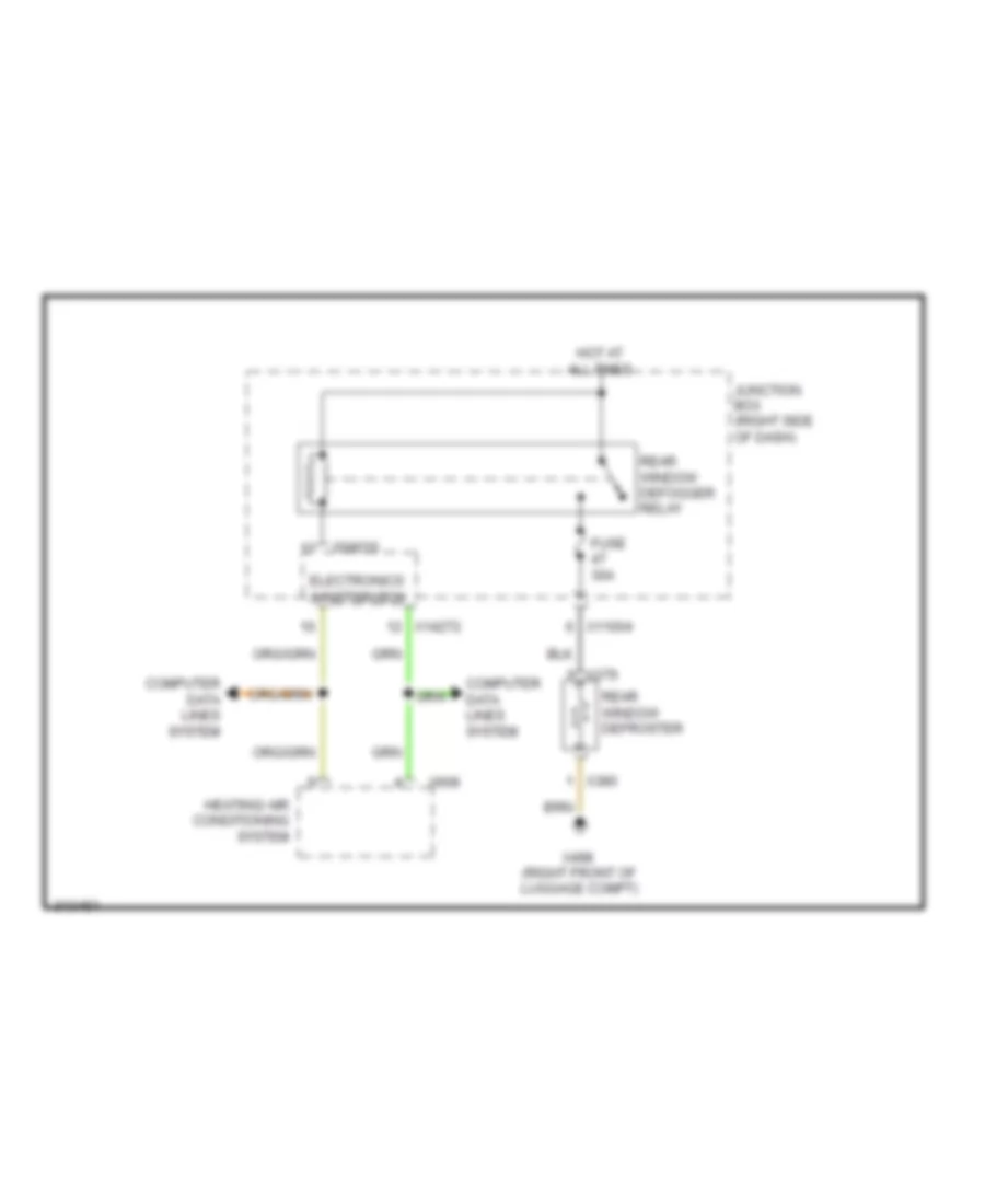 Rear Defogger Wiring Diagram for BMW Z4 30i 2009