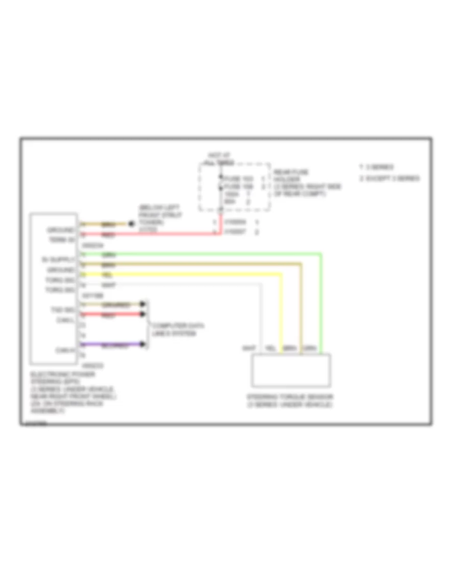 Electronic Power Steering Wiring Diagram for BMW Z4 30i 2009