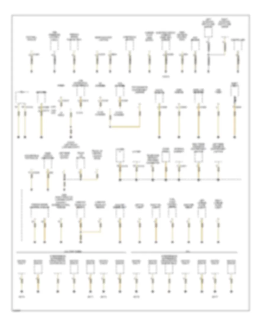 Ground Distribution Wiring Diagram 3 of 3 for BMW Z4 30i 2009