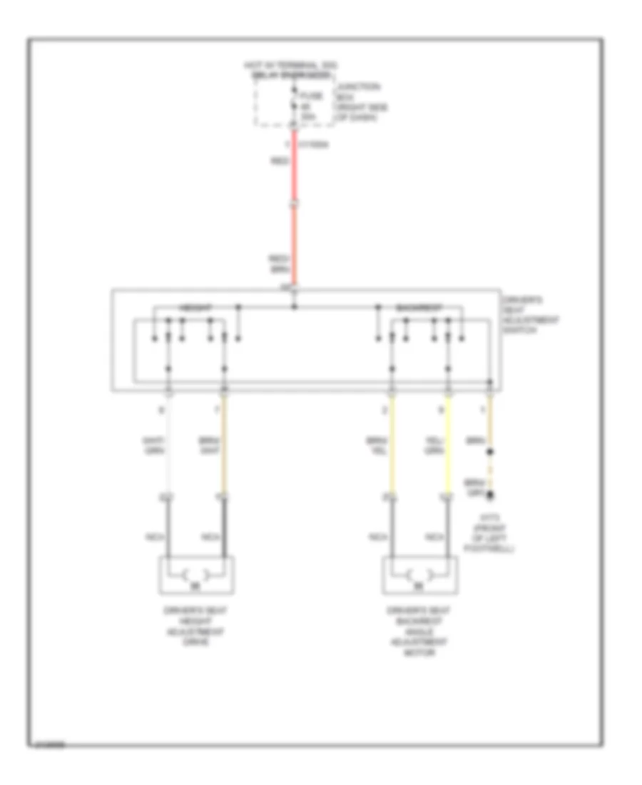 Driver Power Seat Wiring Diagram for BMW Z4 30i 2009