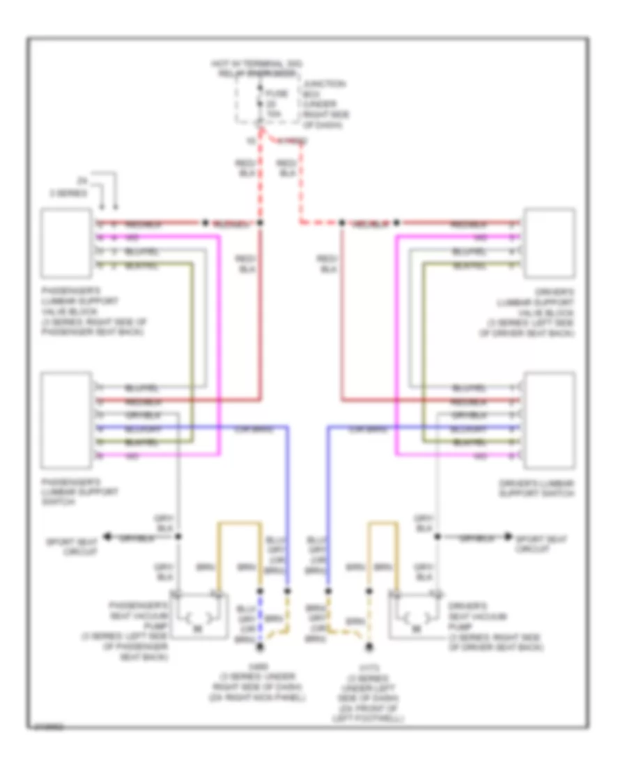 Lumbar Wiring Diagram for BMW Z4 30i 2009