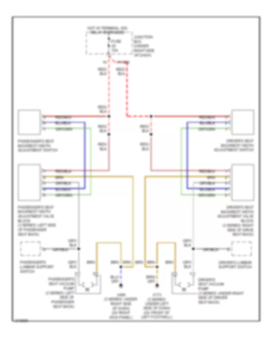 Sport Seats Wiring Diagram for BMW Z4 30i 2009