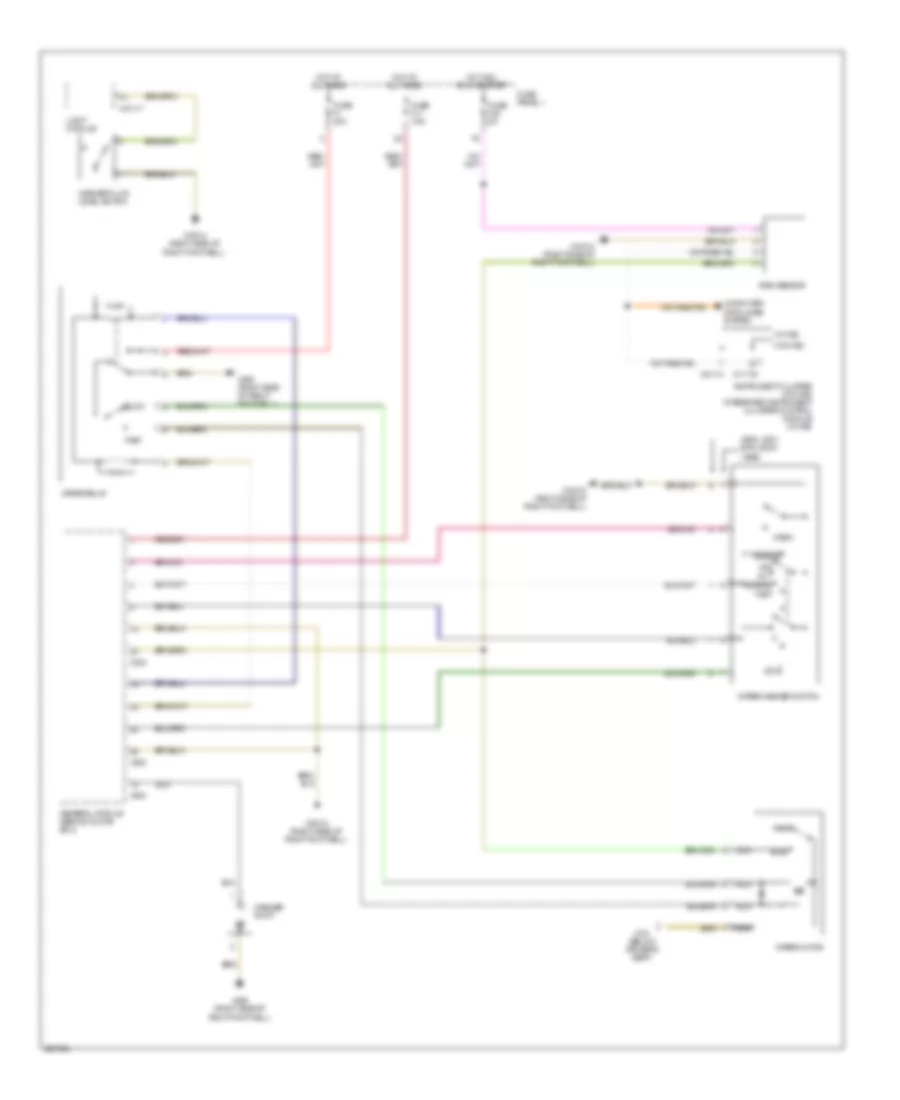 Электросхема передних стеклоочистителей дворников и омывателя лобового стекла для BMW 540i 2001