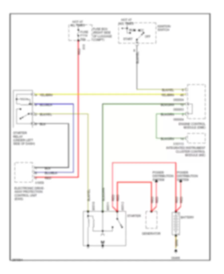 Starting Wiring Diagram for BMW 740iL 2001