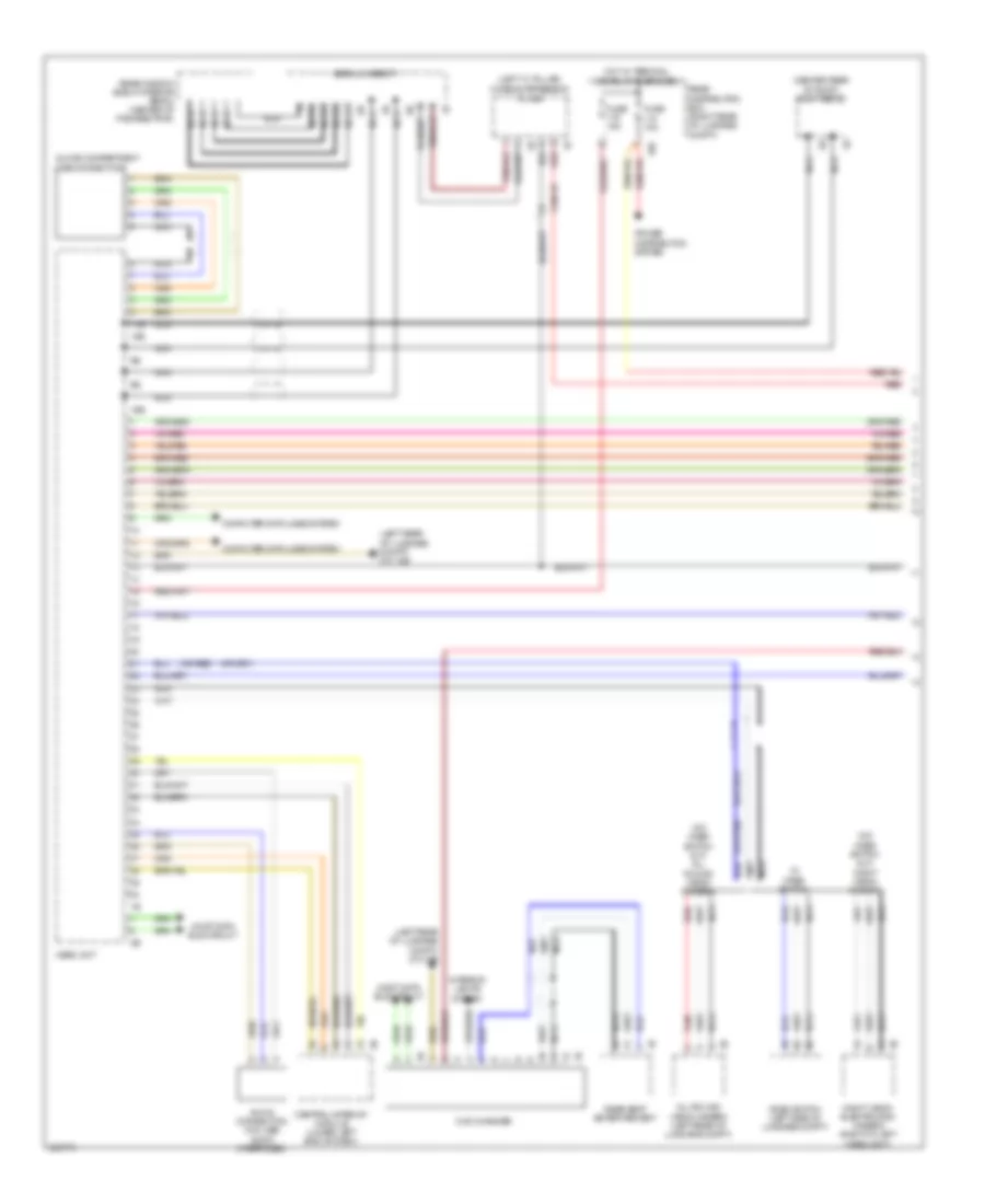 Navigation Wiring Diagram, Basic (1 of 2) for BMW 750i ActiveHybrid 2012