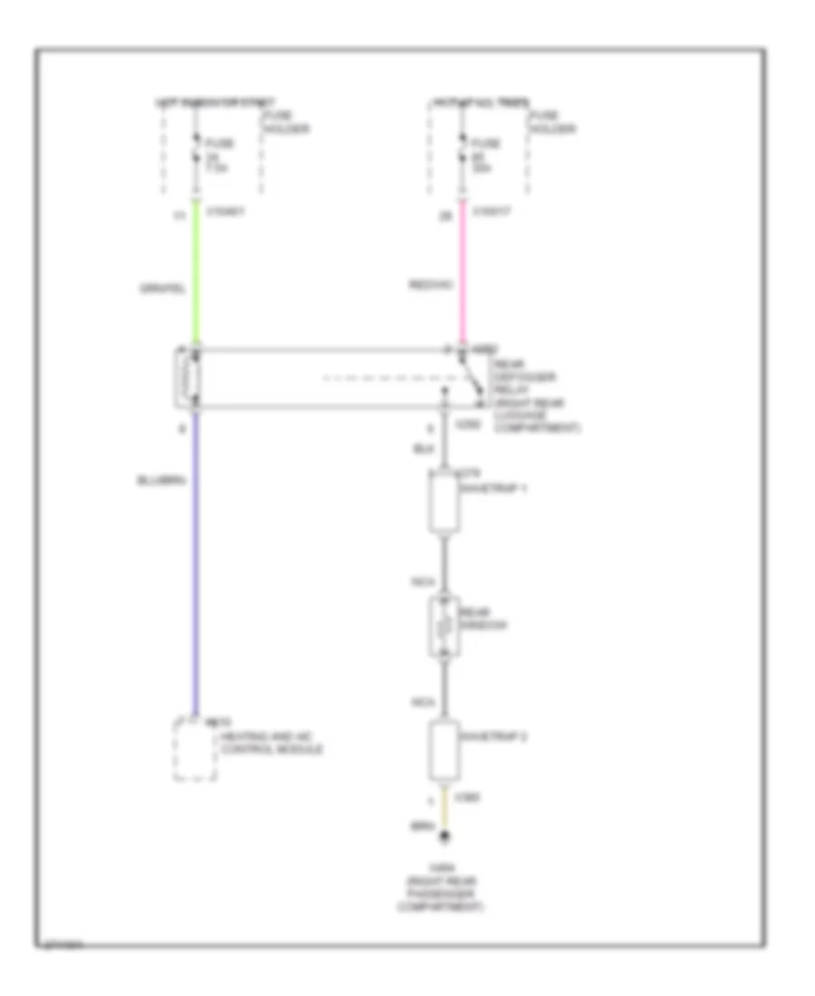 Rear Defogger Wiring Diagram for BMW X5 44i 2006