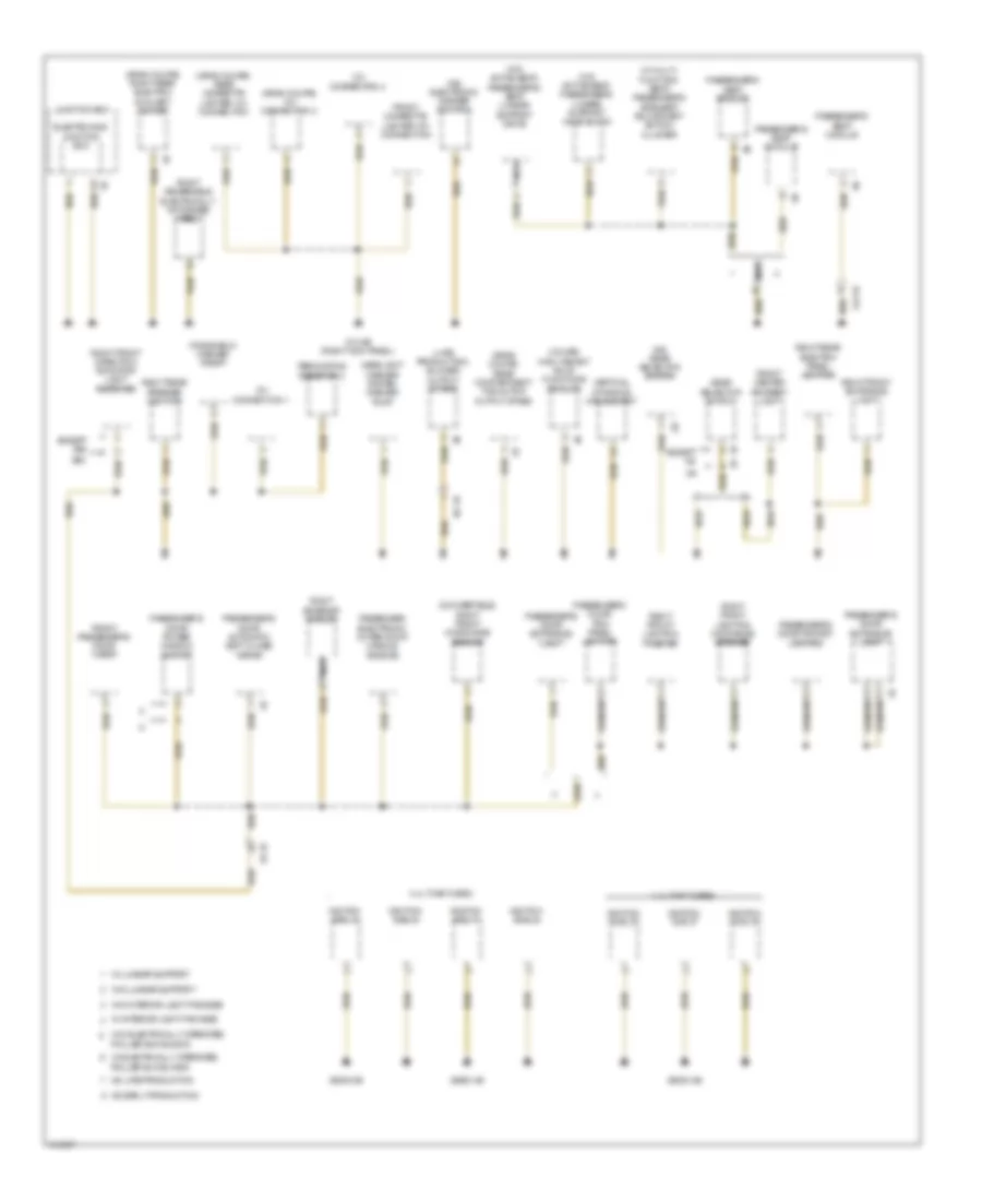 Ground Distribution Wiring Diagram (2 of 6) for BMW 640i 2013