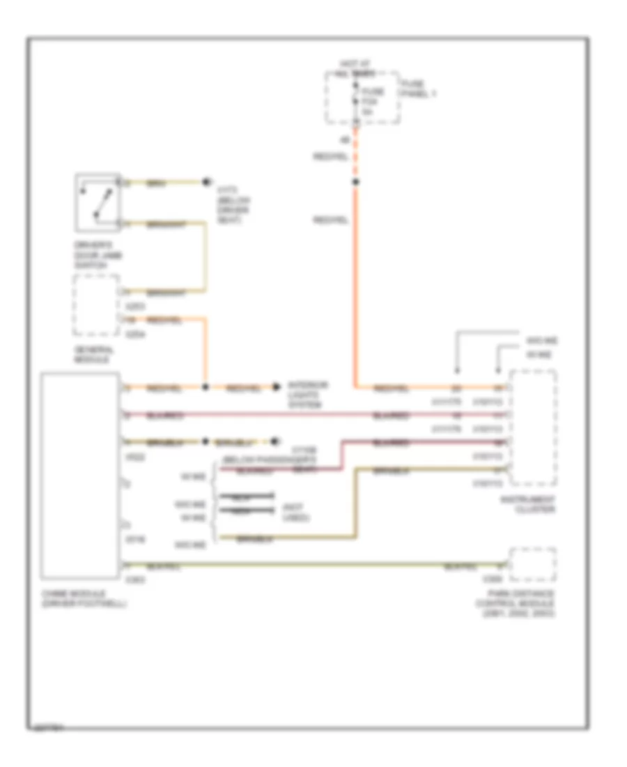 Chime Wiring Diagram for BMW 540i 2000