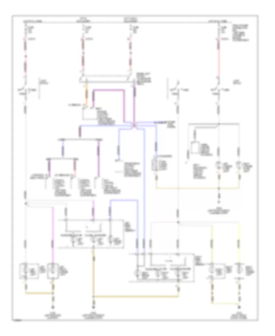 Park, Stop, Tail  License Plate Lamps Wiring Diagram, USA for BMW M Coupe 2001