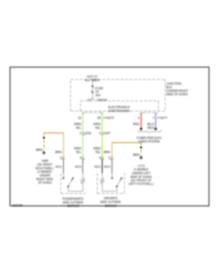 Heated Mirrors Wiring Diagram for BMW M3 2011