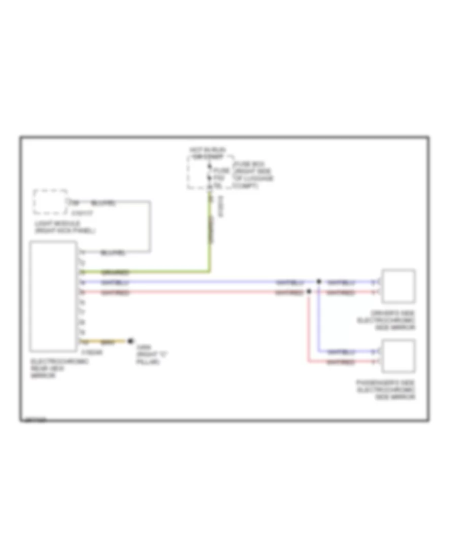 Electrochromic Mirror Wiring Diagram for BMW 750iL 2000